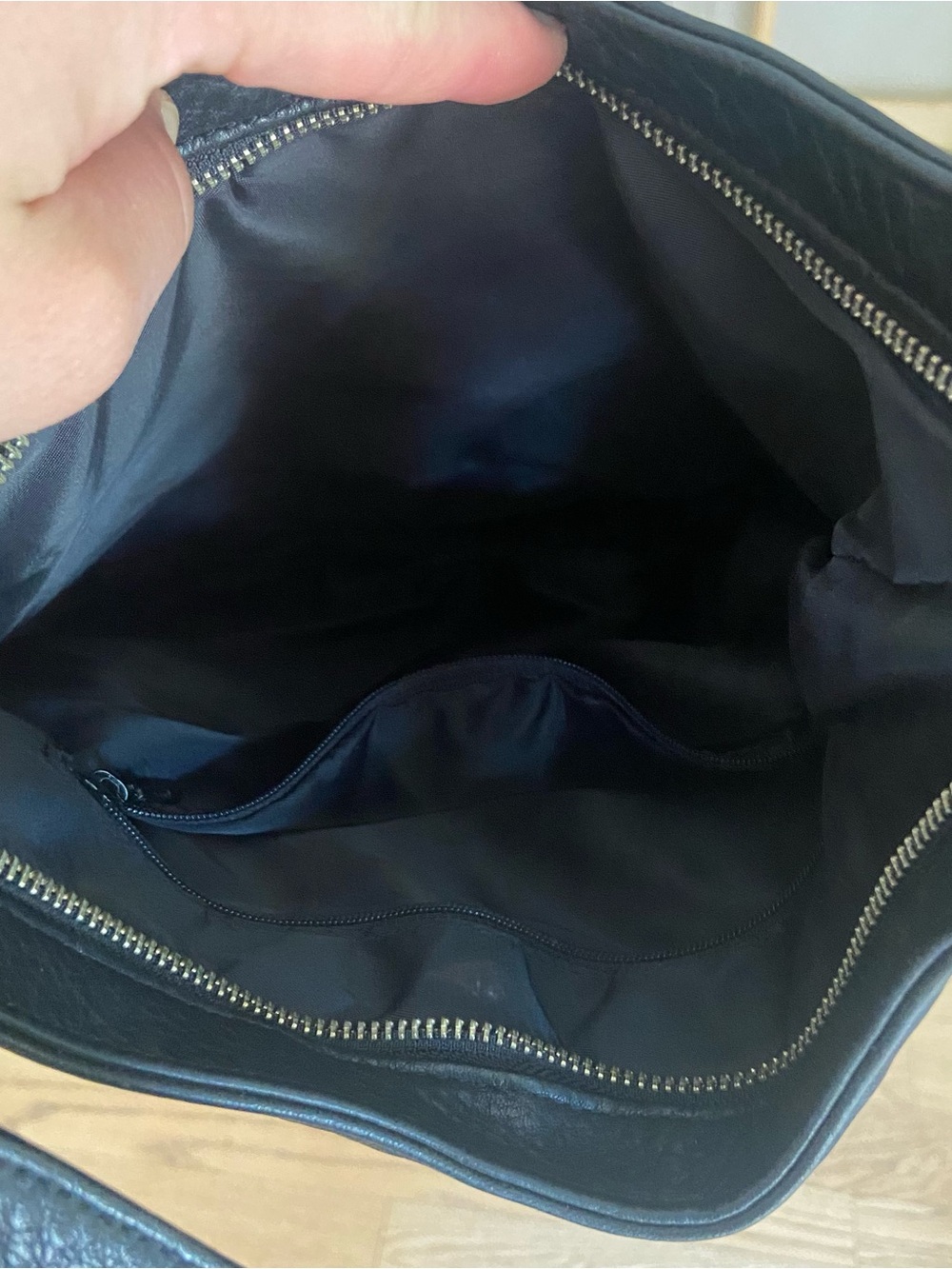 The Sak Leather Shoulder Hobo Bag Women's Black Pebbled Purse Handbag Boho READ - Picture 5 of 8